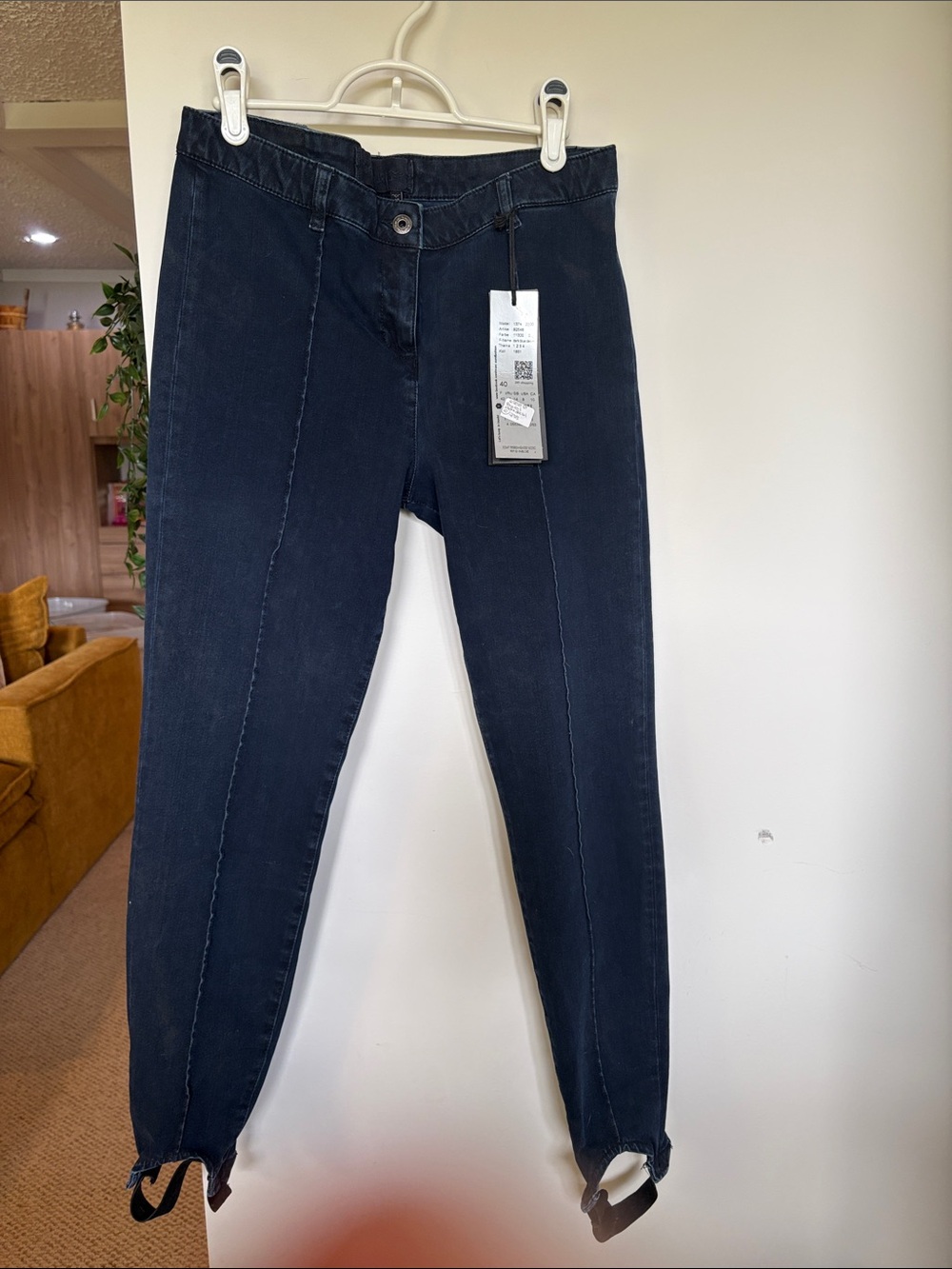 NWT Marc Aurel Dark Blue Stirrup Jeans Pants Size 10